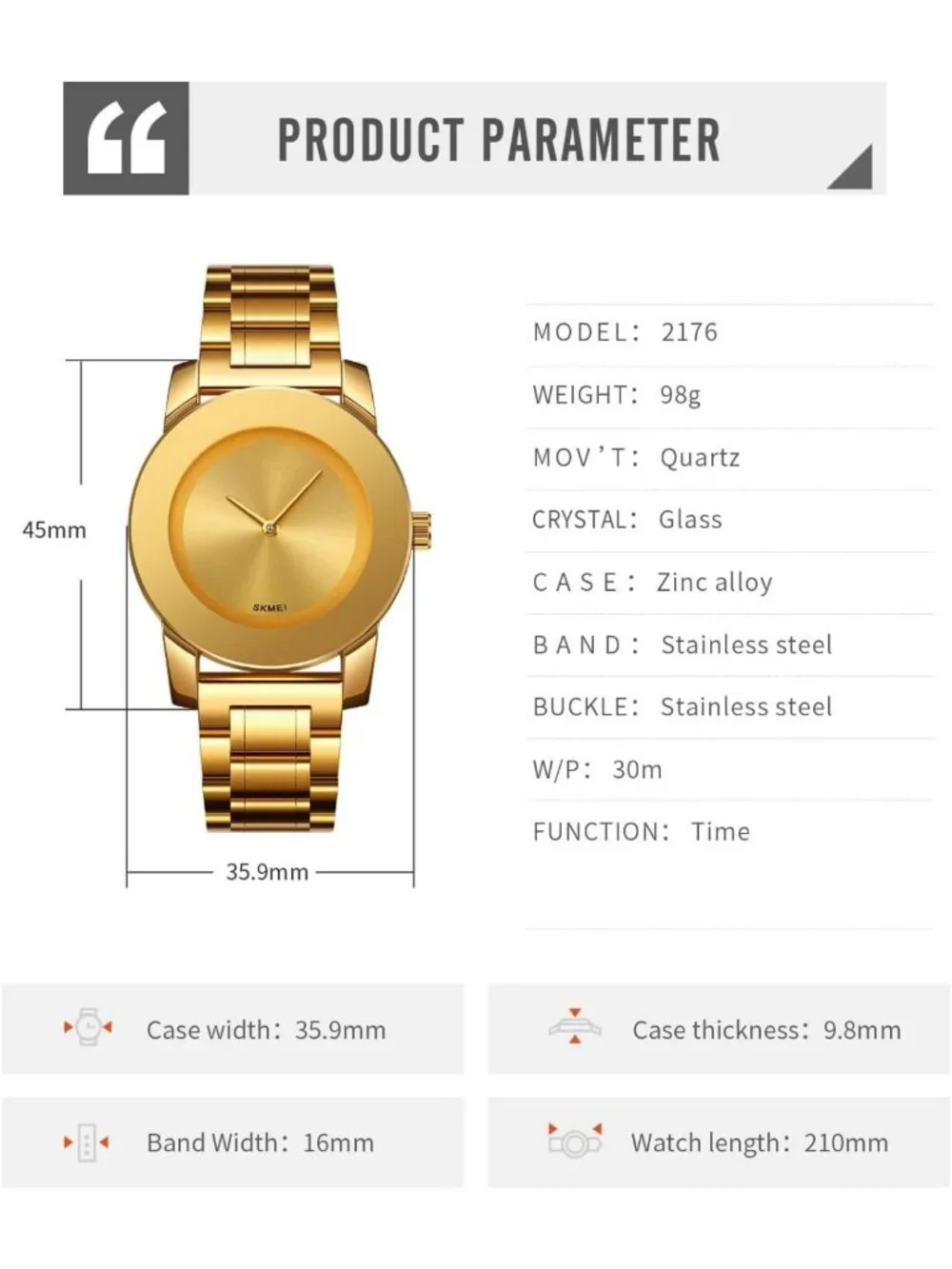 Elegant Unisex Stainless Steel Waterproof Quartz Watch - Minimalist Luxury